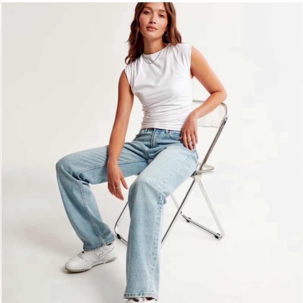 A&F Paloma Top Ruched Modal-Blend Collection Tank